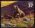 Grizzly Bear (Ursus arctos horribilis), Caribou (Rangifer ta