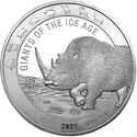 1,000 Cedis (Giants of the Ice Age - Woolly Rhinoceros)