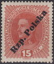 Austria Emperor Karl I Stamp overprinted Rzp. Polska