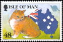 Cat, Map of Australia and Kangaroo