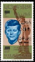 John Fitzgerald Kennedy (1917-1963); surcharged 18p on 40np