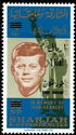 John Fitzgerald Kennedy (1917-1963); surcharged 1R on 60np