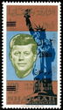 John Fitzgerald Kennedy (1917-1963); surcharged 2R on 100np