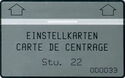 Einstellkarten Carte de Centrage - Stu. 22