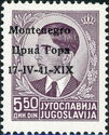 Yugoslavia Stamp Overprint "Montenegro..."