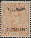 Overprint "ALLEMAGNE DUITSCHLAND" on King Albert I
