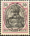 "Germania" overprinted TRAITE DE VERSAILLES