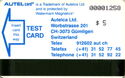 ISU Test / Iowa Trial Card (Autelca Ltd. - Switzerland 1991)