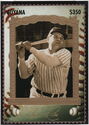 Babe Ruth with Bat Behind Head