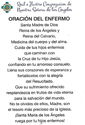 "Saint Mary - Angel (Angels)", Getafe, Madrid, Real e Ilustre Congregaci贸n de Ntra. Sra. de los 脕ngeles, Oraciones Enfermos