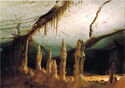 Exotic route hall. Crimea. Mount Chetyr-Dag. Cave Mramornaya