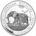500 Shillings (African Wildlife - Elephant 5 Oz.)