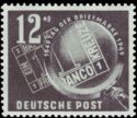 First Bavarian stamp under a magnifying glass