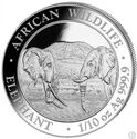 10 Shillings (African Wildlife - Elephant 1/10 Oz.)