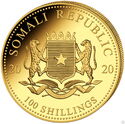 100 Shillings (African Wildlife - Elephant 1/10 Oz. Gold)