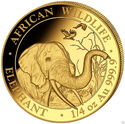 200 Shillings (African Wildlife - Elephant ¼ Oz.)