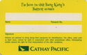 Cathay Pacific Hot Savings Card - Yum Sing