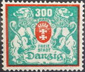 The coat of arms of Danzig with lions