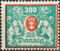 The coat of arms of Danzig with lions