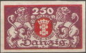 The coat of arms of Danzig with lions