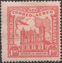 Plane over the Cathedral of Asunci贸n
