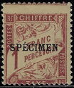 Chiffre Taxe, type Duval surchargé "SPECIMEN"