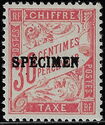 Chiffre Taxe, type Duval surchargé "SPECIMEN"