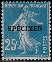 Semeuse fond plein surchargé "SPECIMEN"
