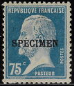 Type Pasteur surchargé "SPECIMEN"