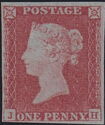 Lake Red 1d Imperforate