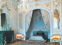 Pszczyna. Museum of Historical Interiors in a palace . Rococo bedroom