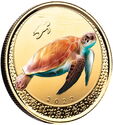 10 Dollars (Montserrat Sea turtle - Color)