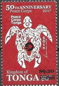 50th Anniversary of the Tongan Peace Corps - Overprinted