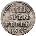 4 Pfennig (Date on obverse and reverse)