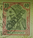 overprint on "Germania"