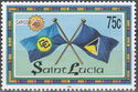 Flags of CARICOM and St. Lucia