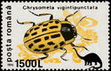Willow Leaf Beetle (Chrysomela vigintipunctata) Overprinted