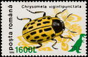 Willow Leaf Beetle (Chrysomela vigintipunctata) Overprinted