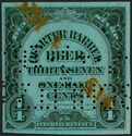 Stamp:-Beer---Numeral-(United-States-of-America:-Revenue-Stamps)