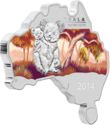 1 Dollar (Koala. Map shaped)