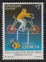 Tightrope walker on bicycle