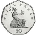 50 Pence (Sitting Libertine "Britannia")