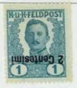 Emperor Karl I (1887-1922) overprinted in Centesimi