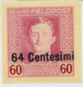 Emperor Karl I (1887-1922) overprinted in Centesimi