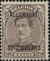 Overprint "ALLEMAGNE DUITSCHLAND" on King Albert I