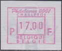 National Philatelic Exhibition "Philabourse 2001", Charleroi