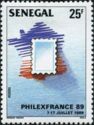 Stamp on Map of France