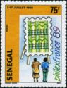 Couple Viewing Stamp on Easel