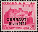 Library - overprinted CERNĂUŢI / 5 Iulie 1941