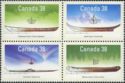 Native Canadian Small Craft Block of 4